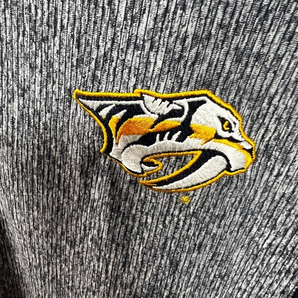 Nashville Predators Men’s XL 1/4 Zip Antigua Pullover Gray Sweatshirt - Picture 3 of 4